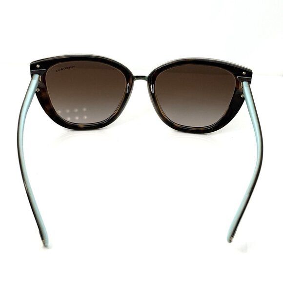 Tiffany & Co. TF4152 Brown Acetate Cat Eye Sunglasses Gold Tone Tortoise Shell main image 12